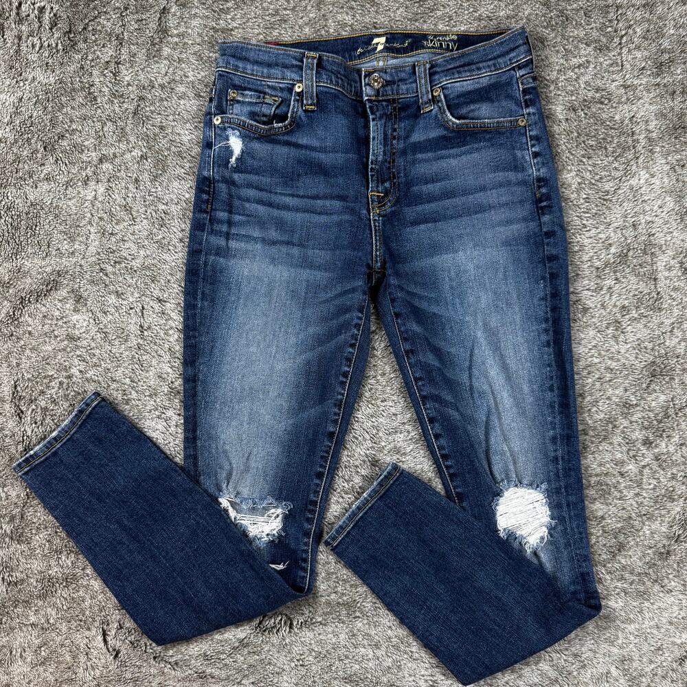 7 For All Mankind The Ankle Skinny Jeans Women's 27